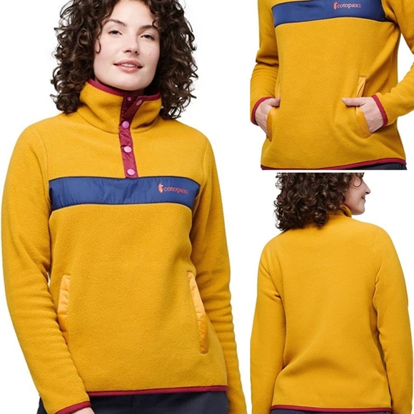 cotopaxi Tops - Cotopaxi Teca Fleece Pullover - Women's Size Medium in HoneyComb (Gold/Yellow)